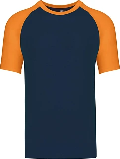 Kariban K 330 Baseballové tričko 20.K330 tmavomodrá/oranžová