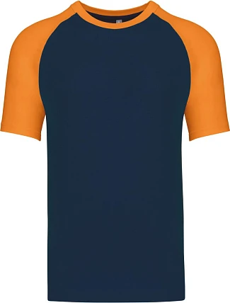 Kariban K 330 Baseballové tričko 20.K330 tmavomodrá/oranžová Kariban K 330 Baseballové tričko 20.K330 tmavomodrá/oranžová