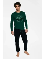 Pyžamo Birch 40024-77X Tmavo zelená-čierna - Henderson