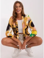 Dámska bunda DHJ MA 7684B 3.95P zlato-čierno-zelená - Rosa Rossa