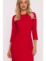 Šaty s volánom S425 červené - Stylove