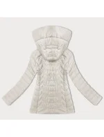 Dámska prešívaná bunda s kapucňou J Style ecru (16M9238-280) Dámska prešívaná bunda s kapucňou J Style ecru (16M9238-280)