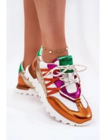 Skórzane Półbuty Sneakersy Damskie Artiker 56C1737 Multikolor