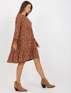 Šaty D73771M30361A4 hnedé