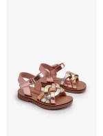 Detské sandále so zapínaním na suchý zips s prepletenými remienkami Viacfarebné Dianttha Detské sandále so zapínaním na suchý zips s prepletenými remienkami Viacfarebné Dianttha