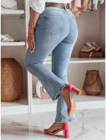 Dámske džínsové zvonové nohavice s opaskom MODELISS modré FashionStreet UY2480 Dámske džínsové zvonové nohavice s opaskom MODELISS modré FashionStreet UY2480