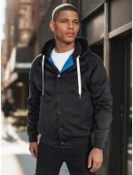Pánska bunda bomber s kapucňou modrá FashionStreet TX5023