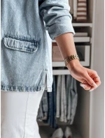 Dámska nadrozmerná džínsová bunda RUNAWAY modrá FashionStreet TY4906