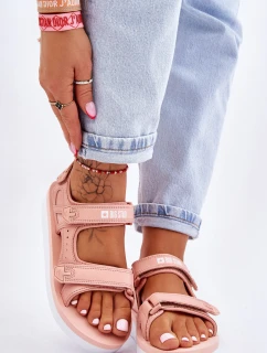 Damskie Sportowe Sandały Na Platformie Big Star LL274788 Różowe