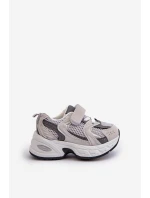 Dziecięce Buty Sportowe Sneakersy Na Rzep Szare Rulagia