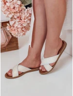 Dámske slamené žabky SOLINIA white FashionStreet ZY0925