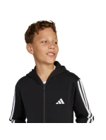 Detská mikina adidas Essentials Full-Zip čierno-biela JD6494
