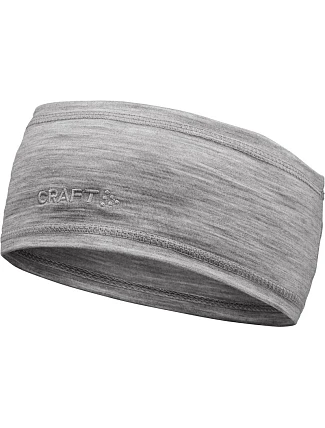 Craft Corporate Essence Wool Headband Čelenka z merino vlny 81.6633 šedá melírovaná