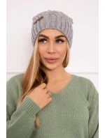 Fleecová čiapka Paulina K227 sivá