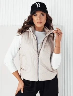 Dámska prešívaná vesta TREOS svetlo šedá FashionStreet TY4217 Dámska prešívaná vesta TREOS svetlo šedá FashionStreet TY4217