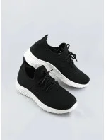 Ľahké čierne dámske nazúvacie tenisky adidasky (YM-147)