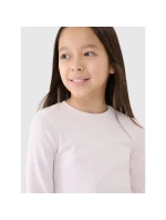 Dievčenský úzky hladký rukáv s dlhým rukávom 4F 4FJRSS25TLONF505-12S