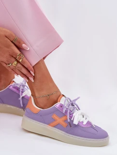 Niskie Buty Sportowe Damskie Fioletowe Zelevelis