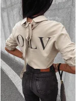 Dámska košeľa 286144 khaki - Ola Voga Dámska košeľa 286144 khaki - Ola Voga