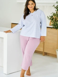 3463 DÁMSKE DLHÉ PYŽAMO DEBORA 2XL-4XL