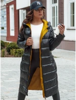Dámsky prešívaný zimný kabát s kapucňou BETHANNY čierny FashionStreet TY4552