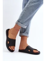 Klasyczne Klapki Damskie Czarne Juniria