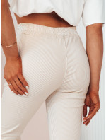 Dámske nohavice MARINS s béžovými a bielymi pruhmi Dstreet UY2081