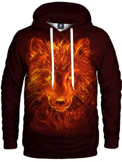 Unisex mikina s kapucňou Fire Wolf 1826397 HK AFD888 červená- Aloha From Deer