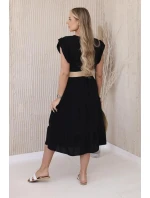 Dámske šaty 5997 s opaskom čierne - Kesi