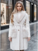 Dámsky kožuch béžový FashionStreet TY5278z