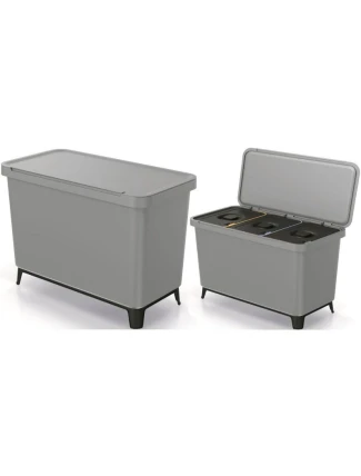 SORTIBOX 3W1 SMOOTH GRAY odpadkový kôš