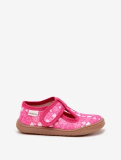Kapcie Barefoot Dziewczęce W Serduszka Na Rzep Milami Fuksja Talirae