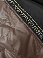 Dámska bunda cappuccino s ozdobným prešívaním S'West (B8146-12)