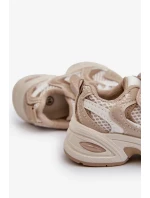 Detská športová obuv na suchý zips, Beige Rulagia