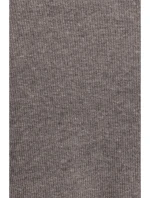 M806 Rebrovaný top s dlhými rukávmi - sivý melír