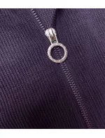 Dámsky teplákový komplet typu "wafel" vo slivkovej farbe (AMG-339A)