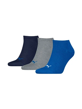 Ponožky Puma Sneaker Plain, balenie po 3 kusoch, tmavomodré, sivé, modré 938624 12 Ponožky Puma Sneaker Plain, balenie po 3 kusoch, tmavomodré, sivé, modré 938624 12