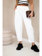 Nohavice s vreckami Summer Punto ecru