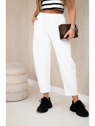 Nohavice s vreckami Summer Punto ecru