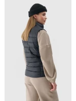 Bezrękawnik Damski Puchowy Ze Stójką 4F 4FWAW24TVJAF139-20S Czarny