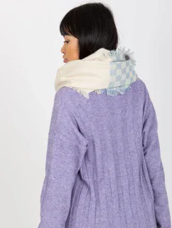 Tunelový šál AT KM 9501.10 biela a modrá