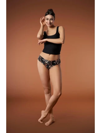 Tangá Peggy Brown spodný diel bikín - Julimex