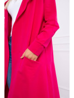 Oversize plášť s kapucňou vo fuchsiovej farbe
