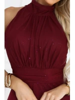 Dámske šaty 636-1 VERONICA burgundy - Numoco