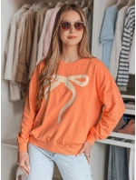 Dámska nadrozmerná mikina SOFTTIE oranžová FashionStreet BY1378 Dámska nadrozmerná mikina SOFTTIE oranžová FashionStreet BY1378