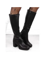 Dámske čierne zateplené čižmy Sergio Leone KZ257