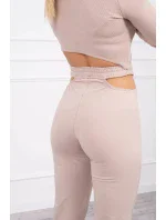 Súprava s blúzkou béžová