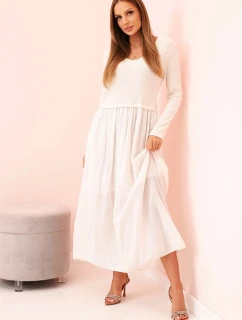 Dlhé šaty bez ramienok slivka