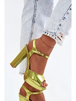 Dámské sandály na vysokém podpatku Neonově zelené Nelissey