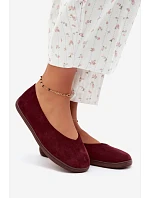 Dámske balerínky typu barefoot v bordovej farbe Hollin Dámske balerínky typu barefoot v bordovej farbe Hollin